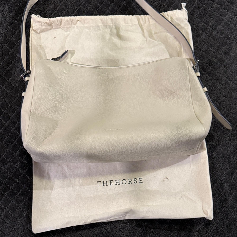 The Horse Lottie in Cream Leather Shoulder Hobo Bag